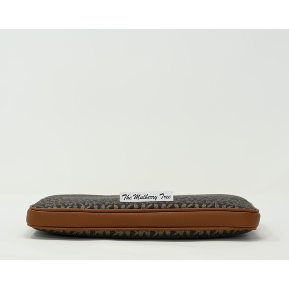 MICHAEL KORS KALI Medium Satchel w iPad Case Brwn Gold Signature Canvas NWT $678 - Picture 11 of 16